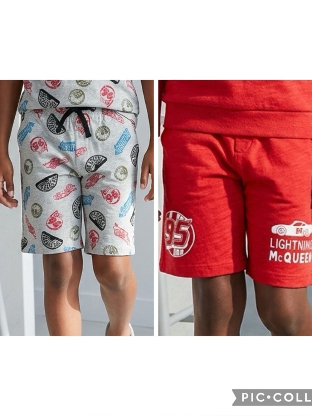 NWT Spotted Zebra Boys Kids 2 Pair Pixar Cars Shorts Red - Size Medium